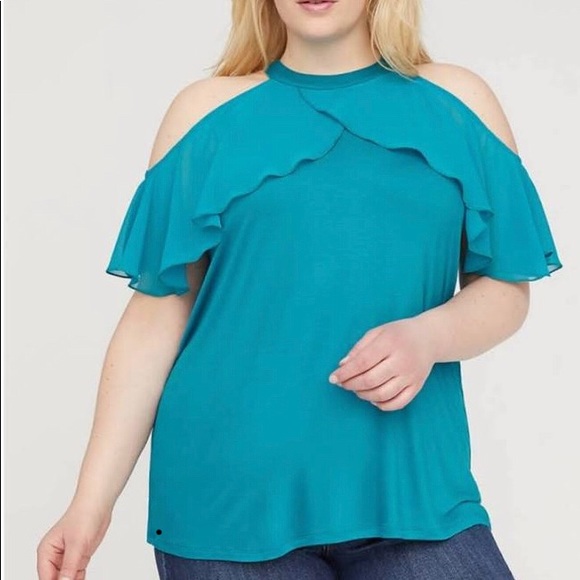 Lane Bryant Tops - Lane Bryant Women’s halter ruffle Top 18/20